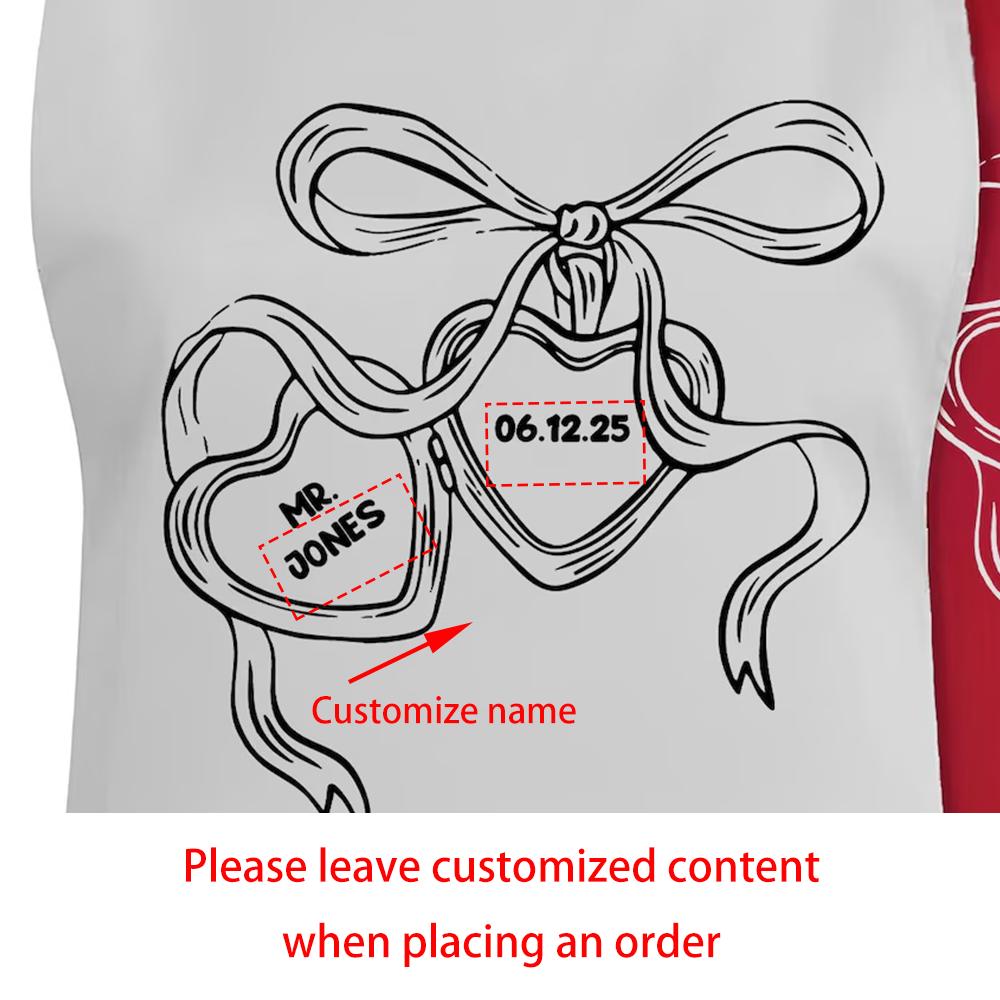 

Personalized Matching Aprons for Newly Married Couples Wedding Gift for Bride Groom Anniversary Honeymoon Gifts for New Couple 75x65cm