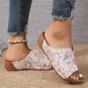 Fashion Fashion Floral Printed Women's Slippers Summer Soft Sole Comfort Wedges Sandals Woman Lightweight Non Slip Casual Beach Slides