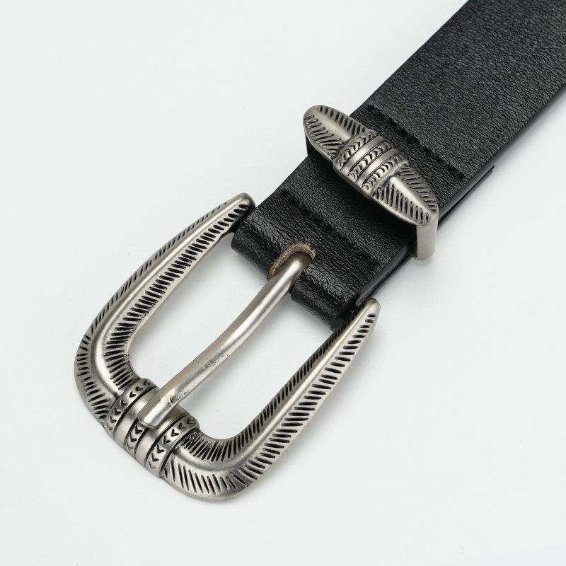 

Новая пряжка с отверстиями и штифтом, женский ретро-ремень для девушек, формальное украшение, тонкий корейский ремень из коровьей кожи