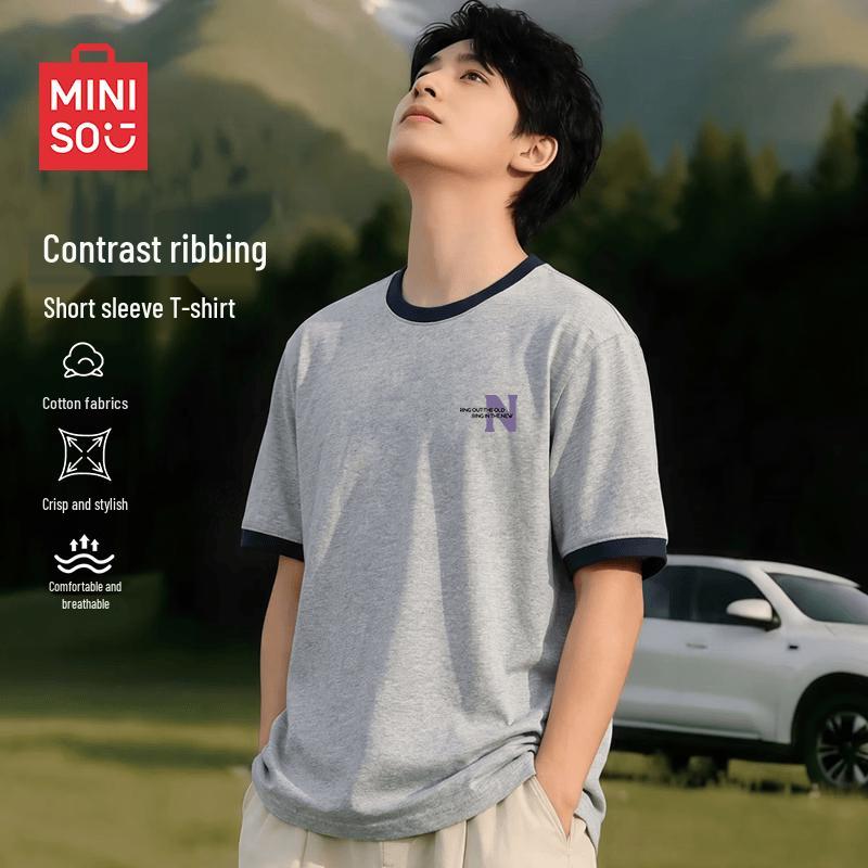 

MINISO Men s Casual Short Sleeve T-Shirt XL