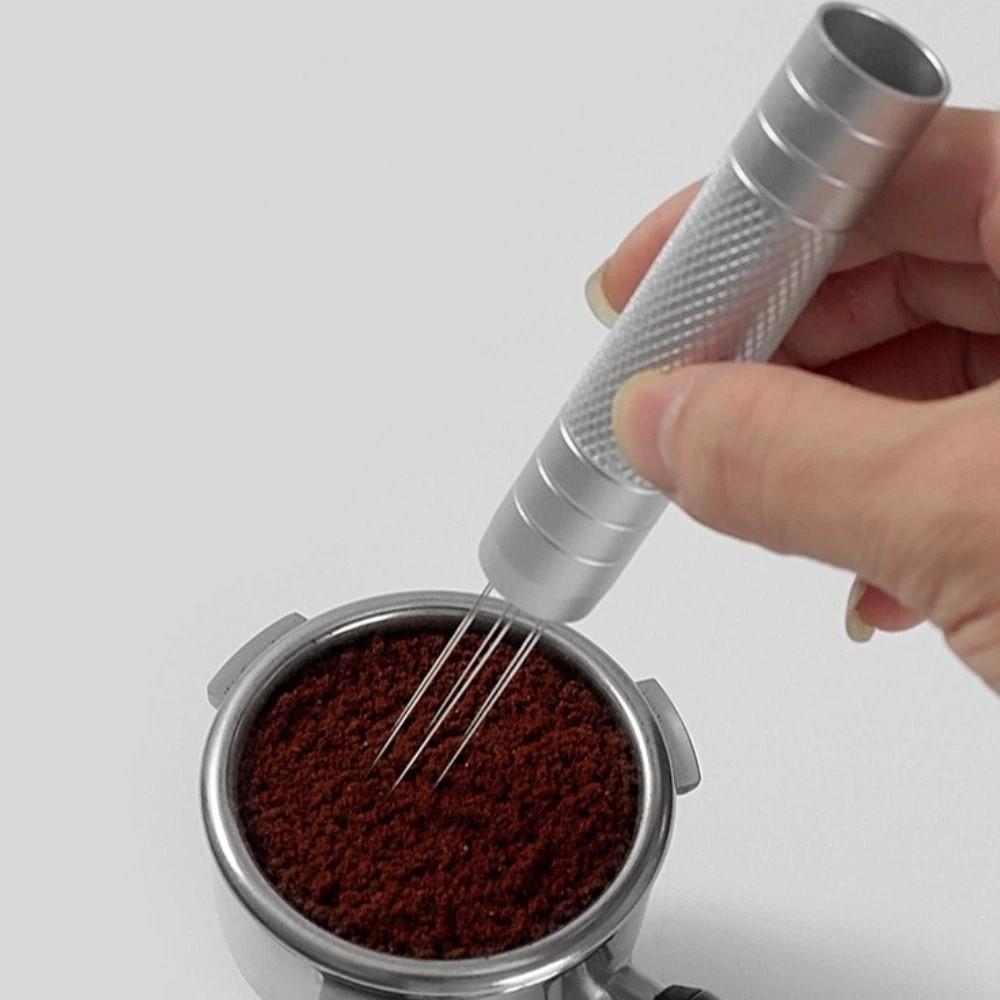 Stainless Steel Espresso Stirring Needle Telescopic 6 Pin Magnetic Needle Tamper Coffee Stirrer Heavy Duty Coffee Tamper Needle