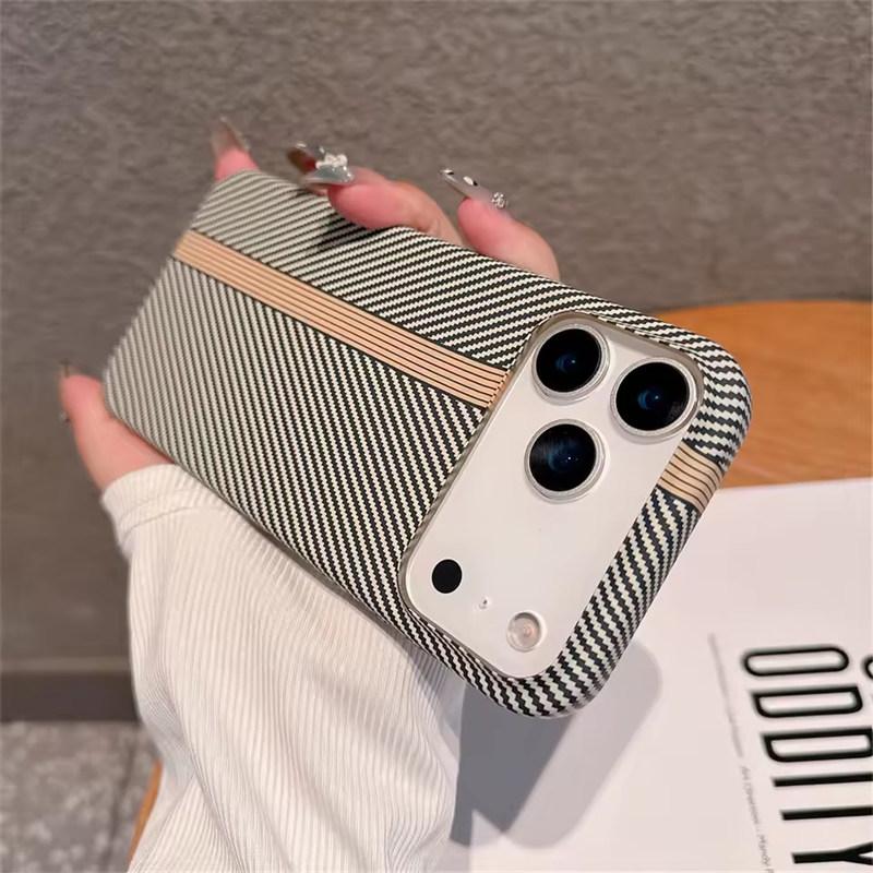Kevlar Carbonfaser PC Hartschalen-Hülle für iPhone 17 Air 16 Pro Max 15 14 Plus 13 12 11 Stoßfester Kamera-Stoßfänger Ultradünne Abdeckung