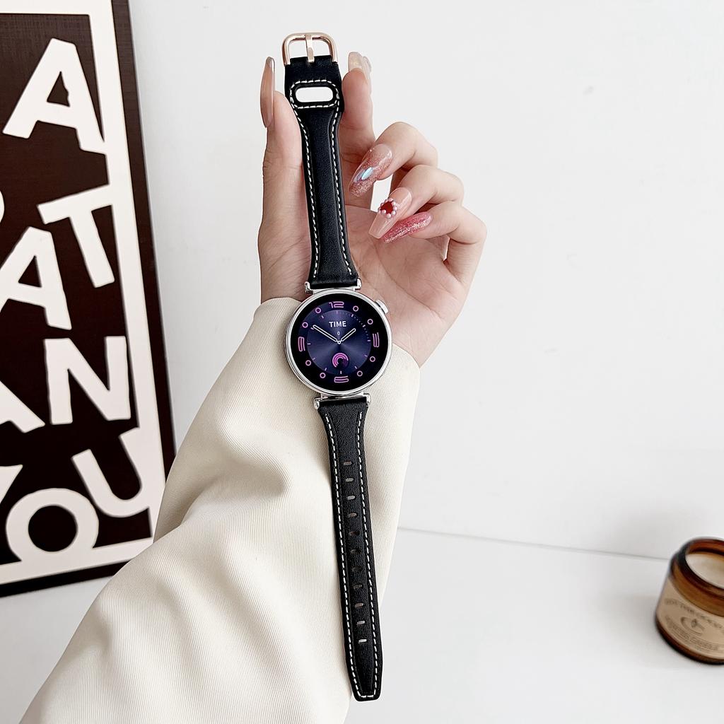 For Xiaomi Mi Watch/Garmin Venu 3S/Huawei Watch GT 4 41mm PU Leather Band 18mm Watch Strap