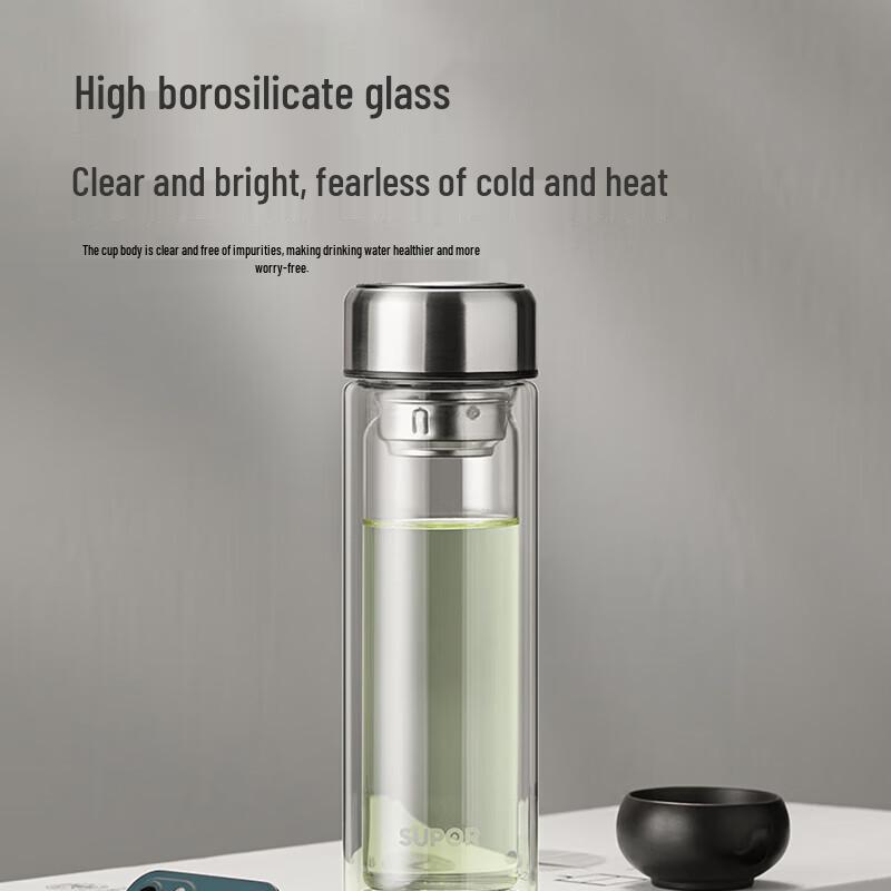 Supor Double-Wall Borosilicate Glass Tea & Water Cup