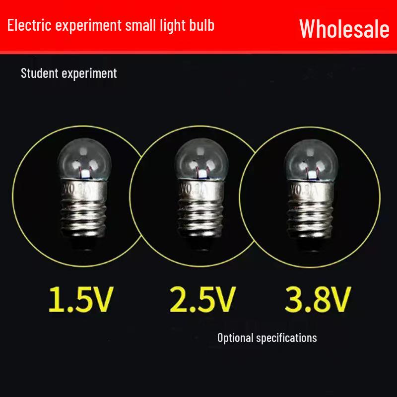 Compact Light Bulb Set - 1.5V, 2.5V, 3.8V Screw Base for Flashlights and Experiments