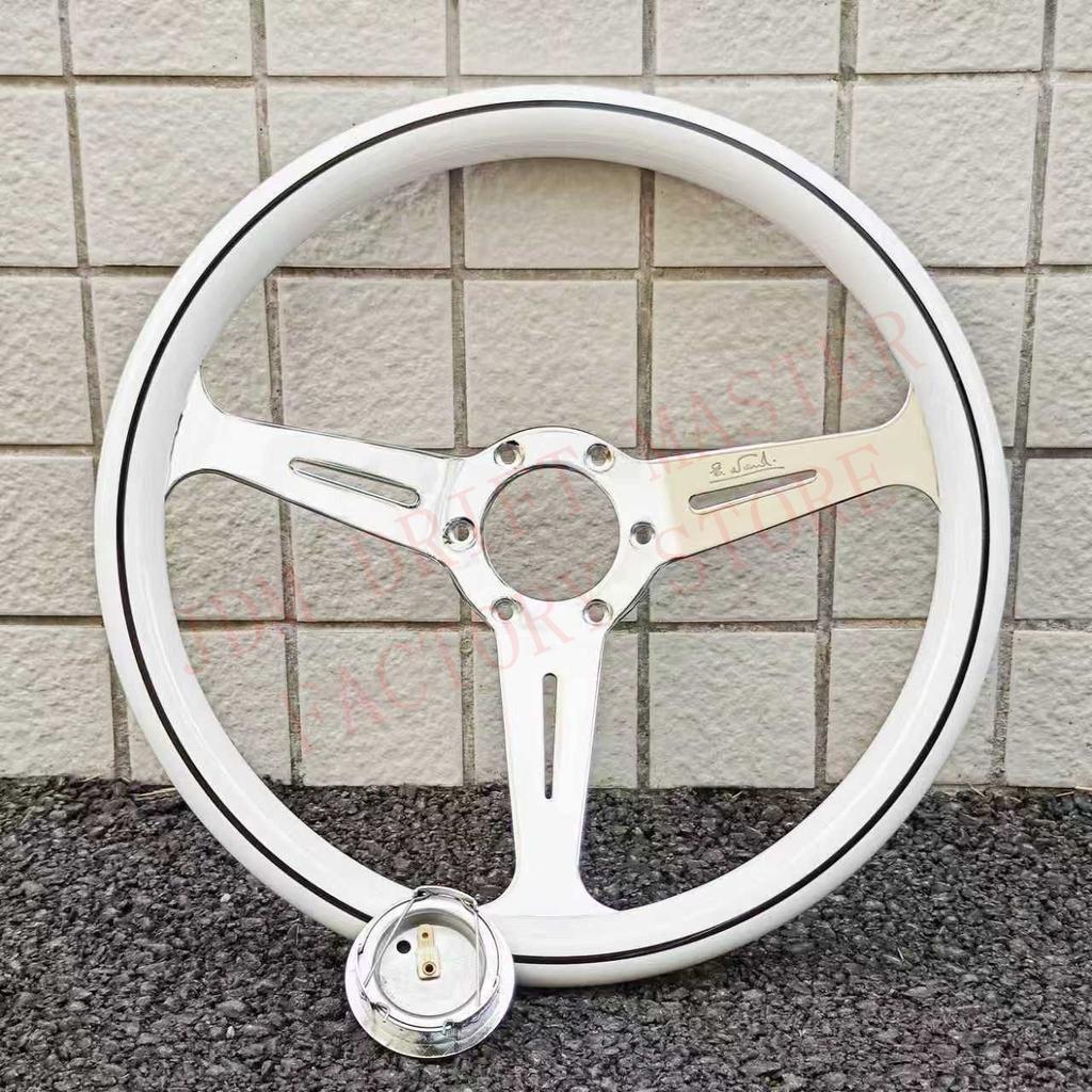 14 Zoll 358mm Klassisches Holzlenkrad Universelles Rennsport-Sportlenkrad 74mm Lochkreis