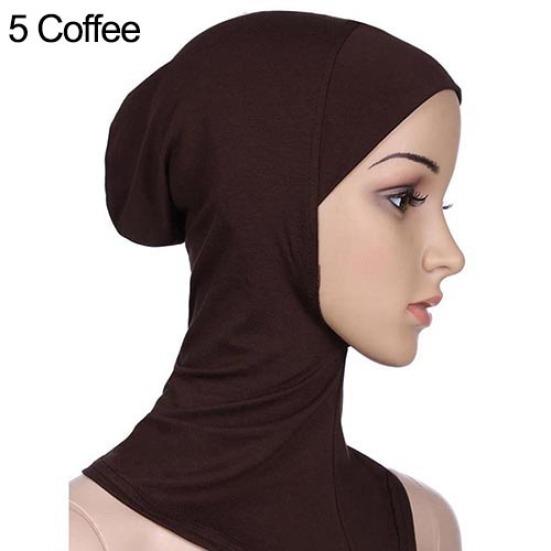 Soft Solid Color Women Full Cover Scarf Cap Underscarf Neck Head Bonnet Hat