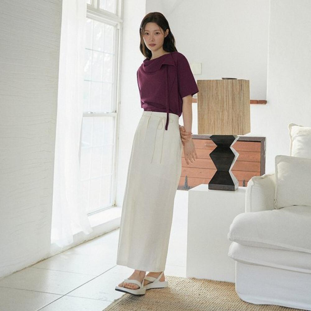

On On lOng Belted Skirt New6ms406 LIGHT KHAKI/M_02