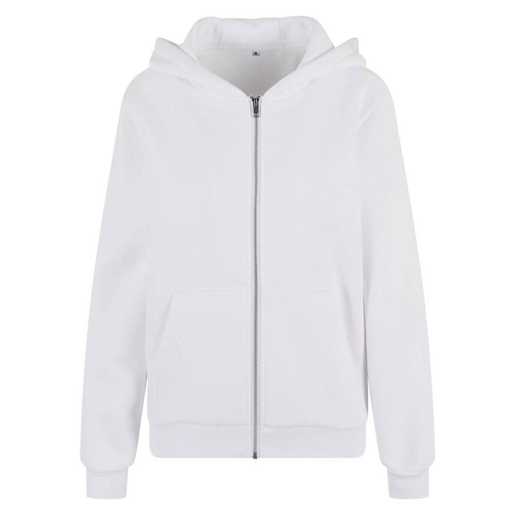 Build Your Brand Womens/Ladies Fluffy Full Zip Hoodie