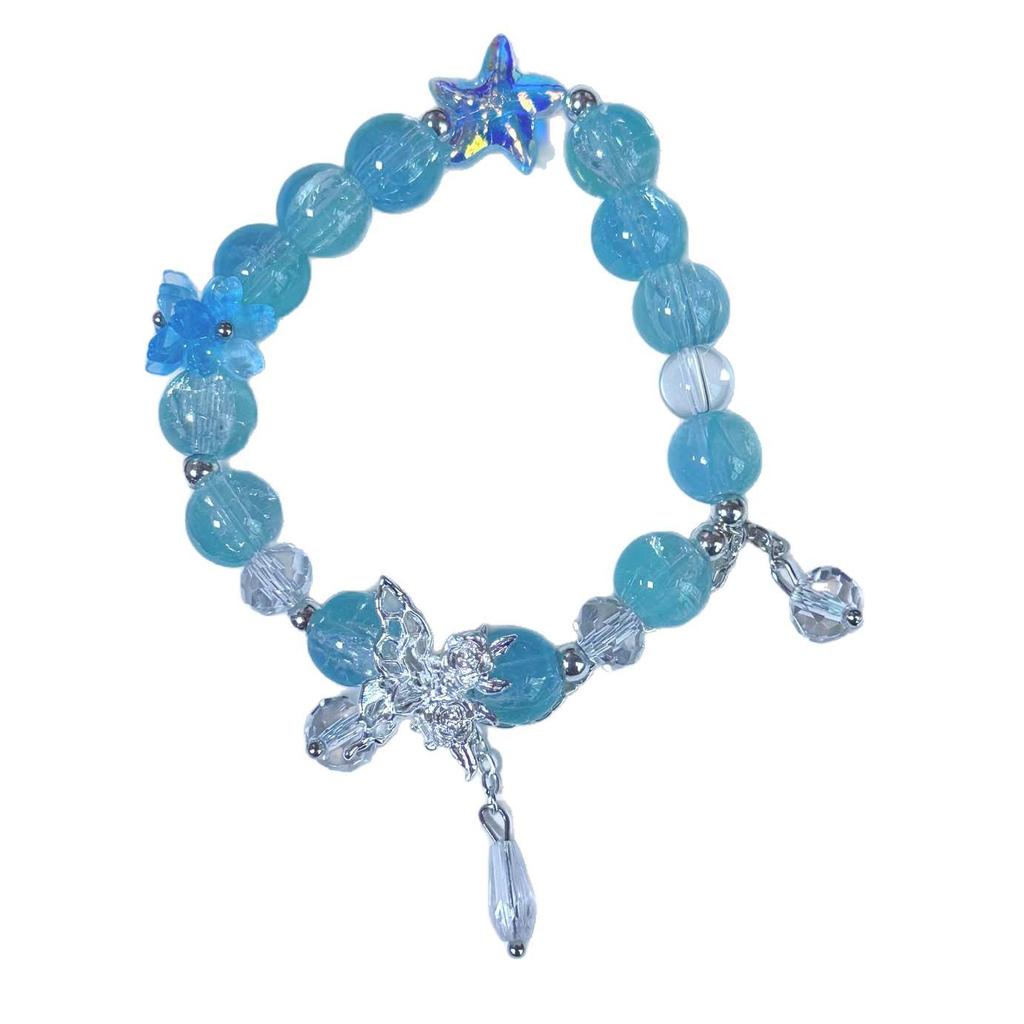 High-Value Crystal Starfish Rose Butterfly Bracelet - Versatile Sweet Jewelry for Women