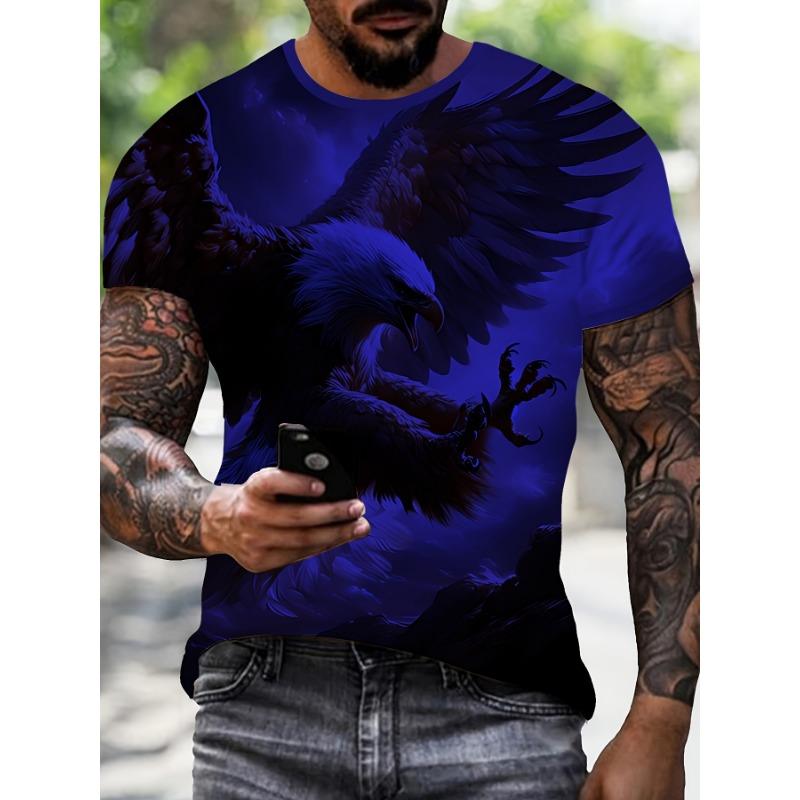 Men S Summer 3D Digital Print T-Shirt Trendy S