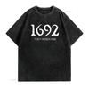 1692 They Missed One Funny Womens T Shirt Black vintage Washed Unisex designer clothes Versatile Breathable