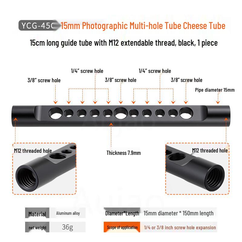 

TEXIAN Camera Cheese Plate with 15mm Rod Support