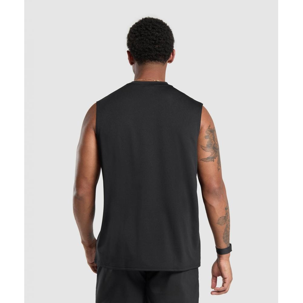 Gymshark Oversized Performance Tank Black A6a5u Bb2j