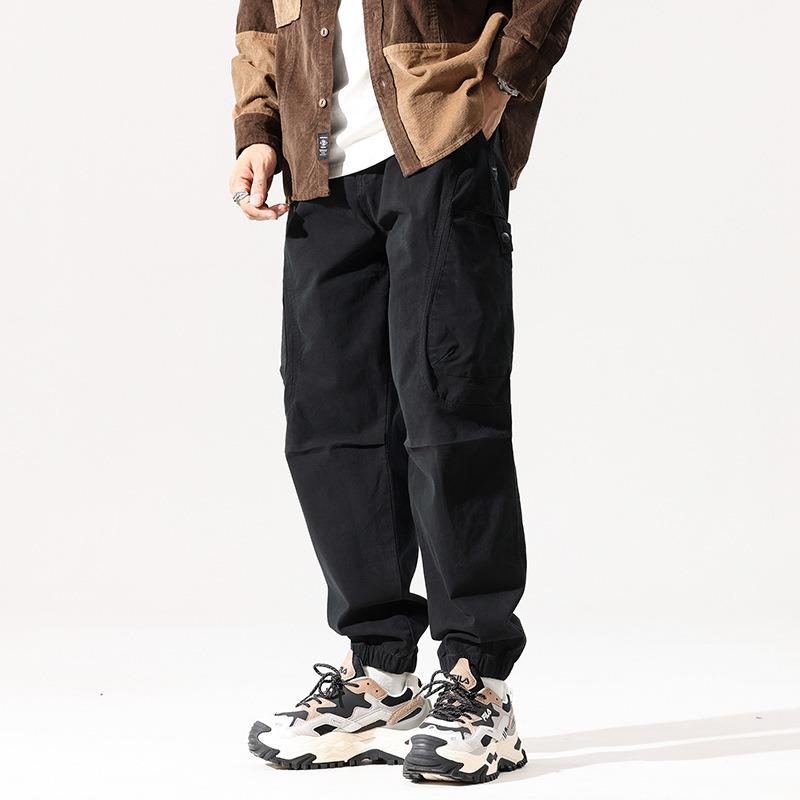 

Men s New Overalls Casual Loose Men s Leggings Trendy Pants Men s High Street Men s Clothing M чёрный
