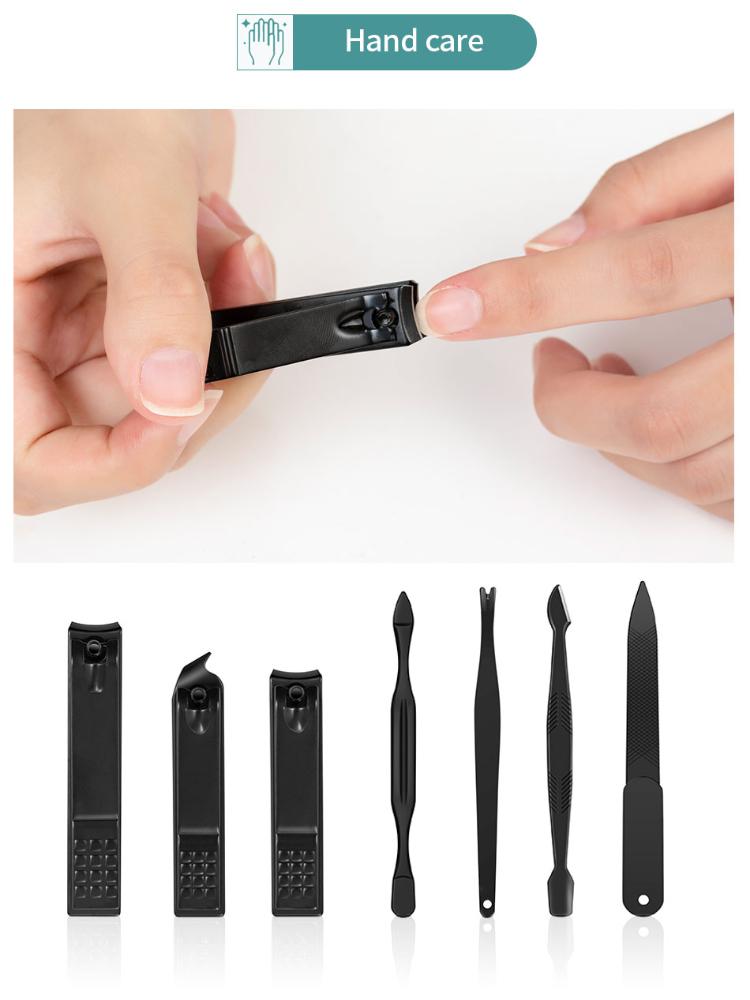 7/10/15Pcs Professional Nail Cutter Pedicure Scissors Set Stainless Steel Eagle Hook Portable Manicure Nail Clipper Tool Set