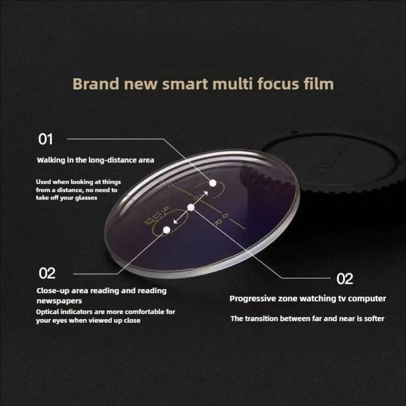 Unisex Latest Fashion Large Frame Progressive Multi-focus Reading Eyeglasses Metal Framed Outdoor Photochromic Presbyopic Eyeglasses