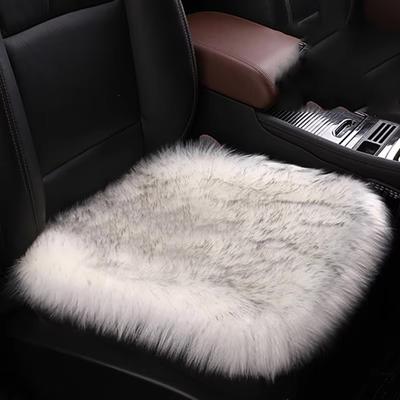 Artificial Wool Car Seat Cushion Winter Plush Auto Seat Cloak Universal Warm Car Seat Cover For Kia Lada Vesta Renault Skoda Etc