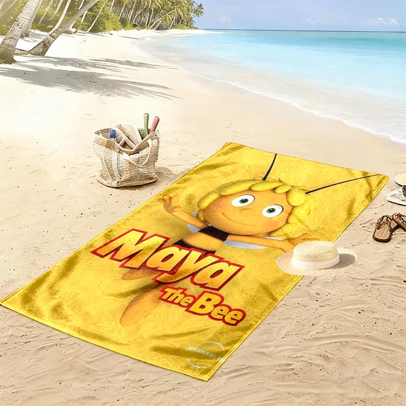Maya Biene Handtuch, Großes Weiches Schnelltrocknendes Handtuch für Strand Camping Schwimmen