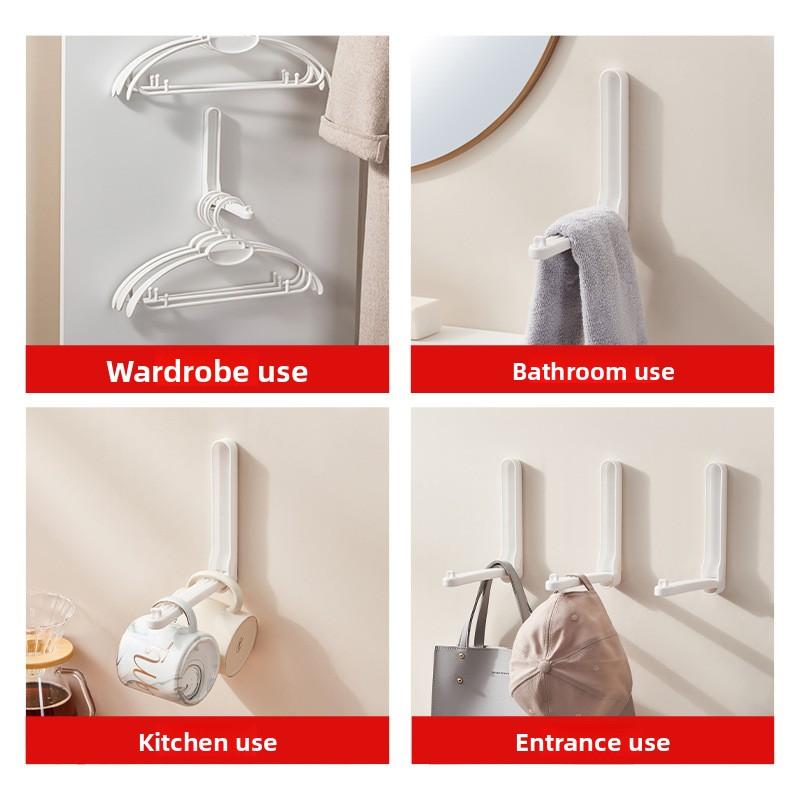 Foldable No Drill Hanger Organizer Space Saving Closet Storage for Clothes, Pants Ties