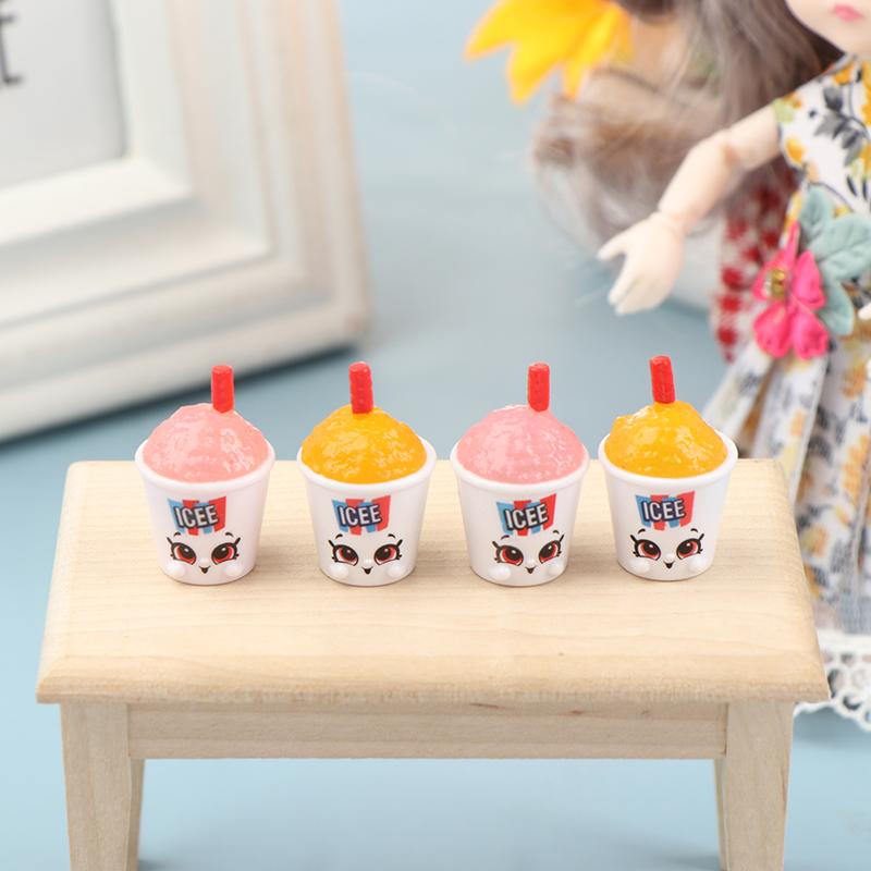 1/2/5pcs Doll House Home Furnishings Lovely Straw Drink Cup Model Mini Coffee Juice Milk Cups Miniature Dollhouse Mugs Drinks