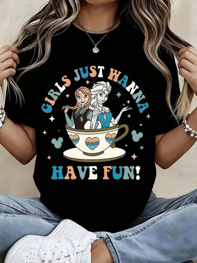 Princesses Girls Just Wanna Have Fun TShirt Unisex S