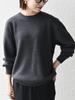 SHIPS Any Knit, Handwashable, Cotton Cashmere Sweat-Like Knit, 2024FW, Men's, 716040015, Dark Gray, Size XL
