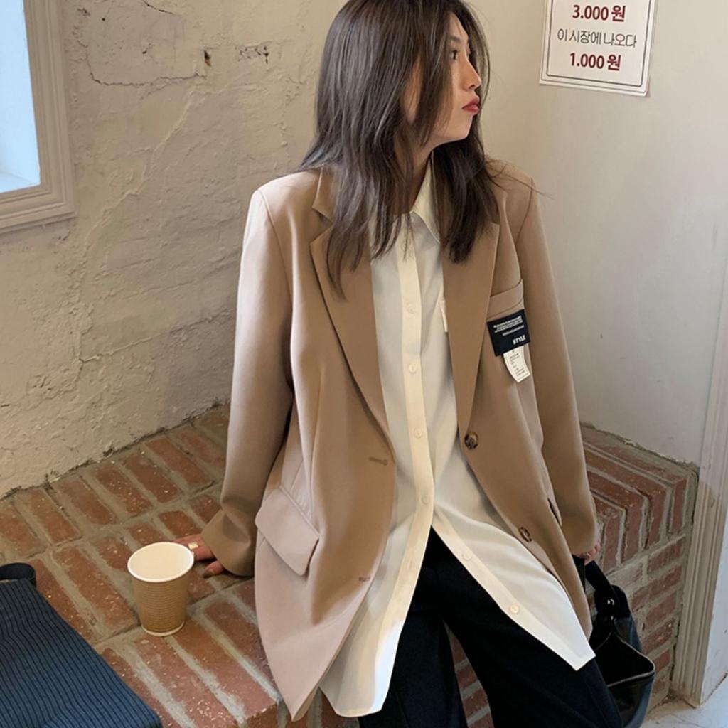 Stilvoller Blazermantel mit lockerer Passform für Damen, perfekt für Streetwear