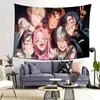 Han Man Heals anime Tapestry Background Hanging Cloth Manfan Girl Anime Clock in Wall Decoration Room Decoration