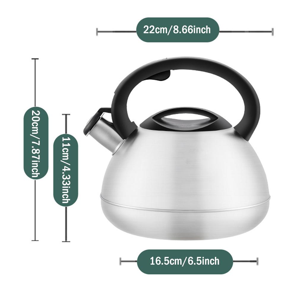 

Чайник из нержавеющей стали 304 с автоматическим свистком, Универсальный чайник большой емкости для газовой и индукционной плиты, Чайник для горячей воды для дома, 3 л 3L