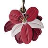 Keychain Pendant Flower Shape Bag Pendant Imitation Leather Access Control Card Holder Protective Cover Car Keychain Hanging Ornament