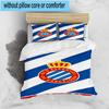 3PCS Football Espanyol Design Bedding Set,Including 1pc Duvet Cover And 2pcs Pillowcases Perfect for Bedroom, Dormitory, Fan Christmas gift