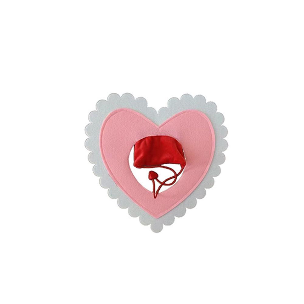 

Капелюх для собаки в формі серця, капелюх для цуценяти Любов , кумедний головний убір для котів і собак, День Святого Валентина 30*30cm рожевий