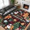 Weihnachtlich bedruckter quadratischer Teppich, weich, rutschfest, für Schlafzimmer, Weihnachtsgeschenk