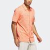 Adidas Adicross Desert Button Shirt Cactus Pattern Golf Short Sleeve Shirt Men Tops Coral-Pink HS3208
