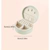 1PC Women Mini Jewelry Storage Box, Portable Home Travel Earrings Necklace Storage Case, Ring Organizer PU Leather Display Case
