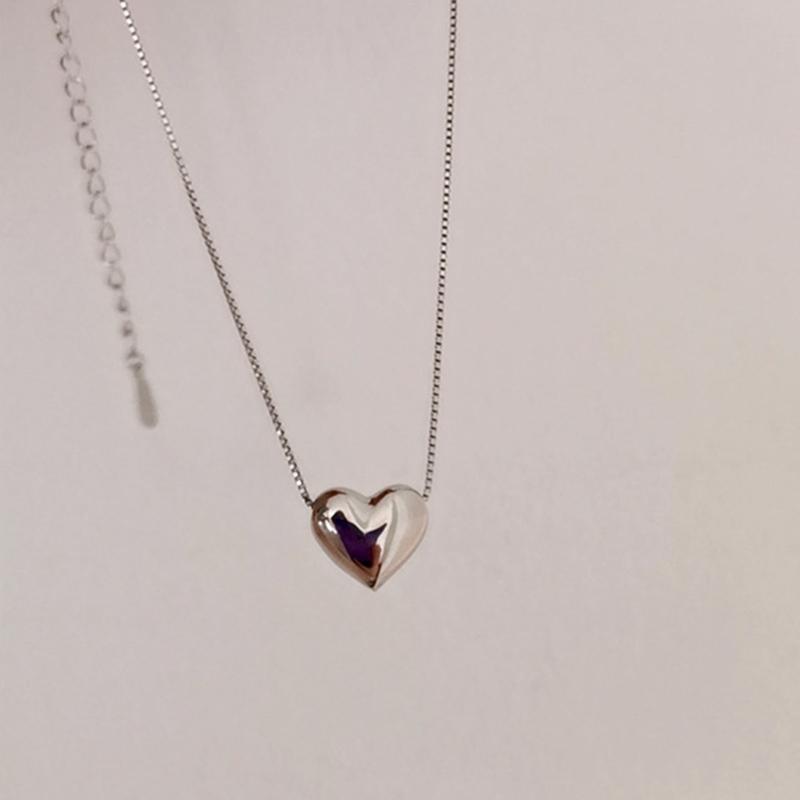Delicate Heart Pendant Necklace Jewelry Fashion Forward Heart Choker Pendant Necklace Clavicular Chain for Gatherings