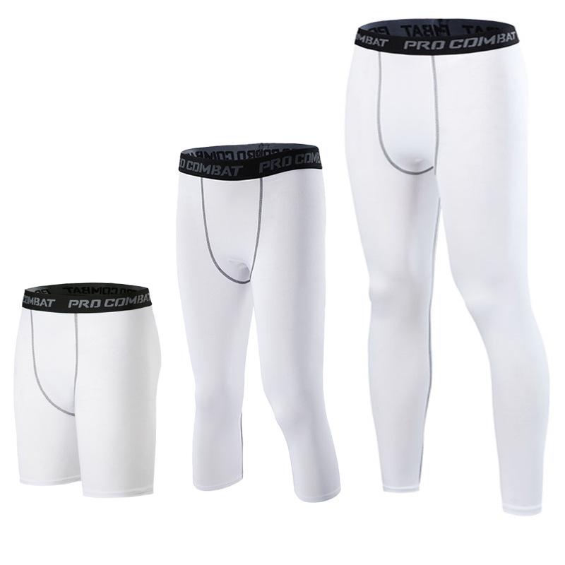 Men's Sports Basketball Sweats - High-Elasticity, Sweat-Wicking, 7-Point Compression Pants