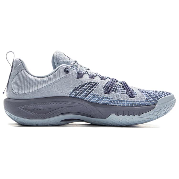New LiNing Defeat Wu Guerrilla 1 Super V2 Shock Absorbers Rebound Low top Basketball Shoes Men's Cloud Blue ABFV021-2