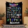 Custom Name Personalized Dandy's World Print Blanket, Home Decor, Bedroom, Sofa, Camping, Couch, Gifts for Birthday ChristmasEnthusiasts