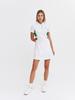 SERGIO TACCHINI W Corners Poly Flare Collared Short Sleeve Dress (Snow White)