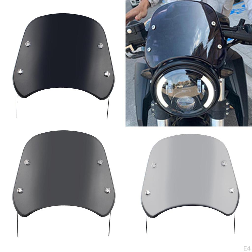5-7 Inch Motorcycle Front Windshield Wind Deflector Compact Universal Spare Accessories