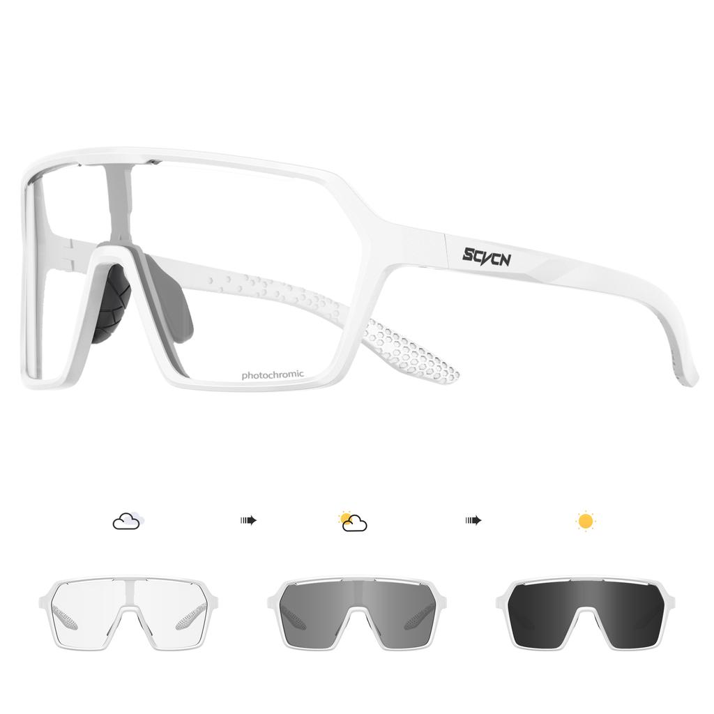 SCVCN Radsportbrille Photochrome Brille Mode für Männer Frauen Fahrrad Mountain Road Fahrrad Brille Radbrille UV400 MTB