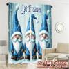 2pcs,Curtains Cute Gnomes Snowy Season (3) Chic Curtain Chic Prints Light Filtering Curtains Outdoor Decorations Ldeal for