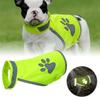 Fluoreszierende grüne reflektierende Hundesicherheitsweste für Golden Retriever, Labrador, Husky - Atmungsaktives T-Shirt-Design.