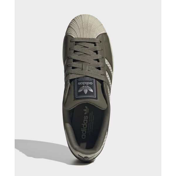 adidas Superstar 2 Dunkles Khaki Unisex-Sneakers Grün Mittel-Dunkel-Khaki Bliss JQ3181