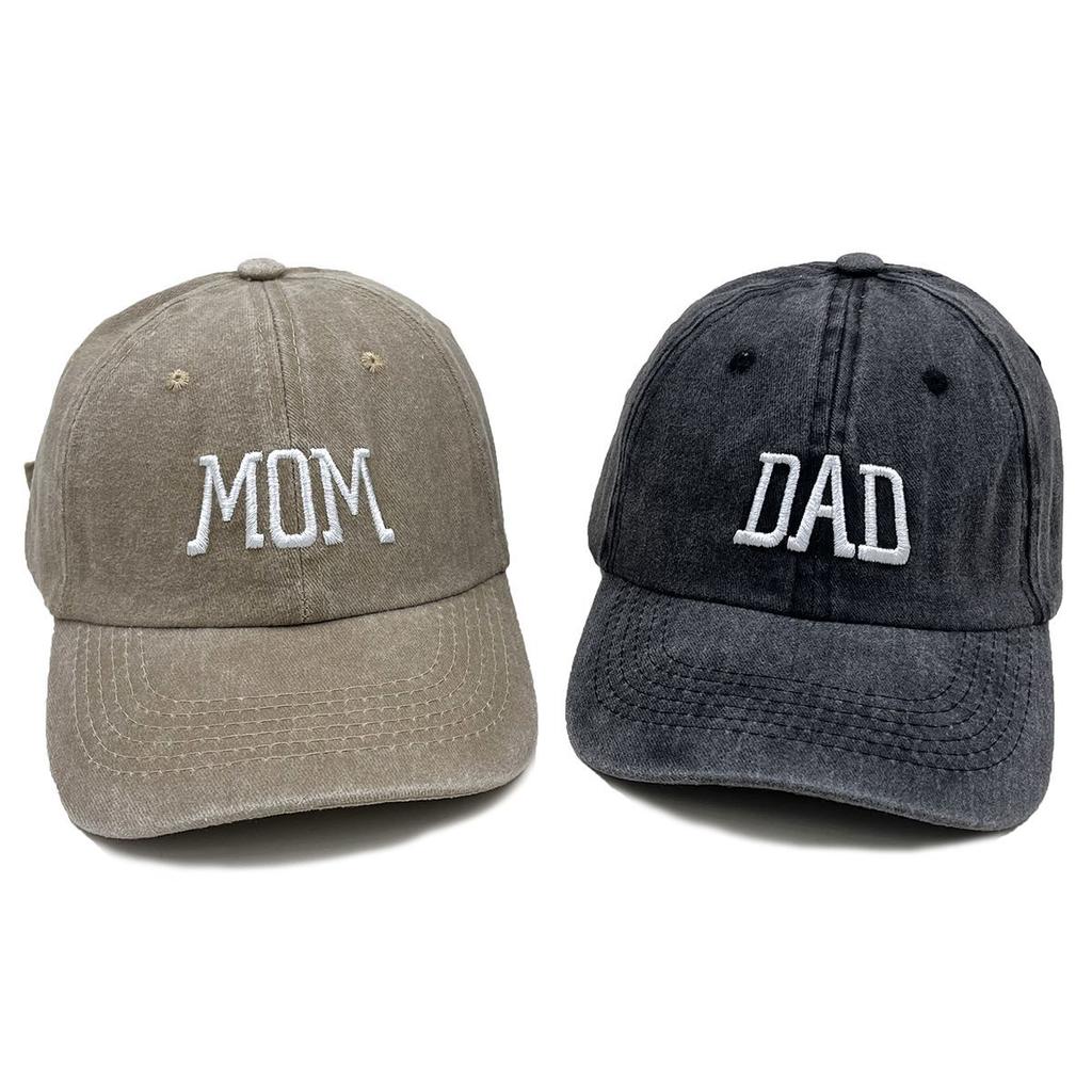 MOM Embroidered Baseball Cap, DAD Outdoor Casual Beanie, Spring/summer Couple Sun Hat