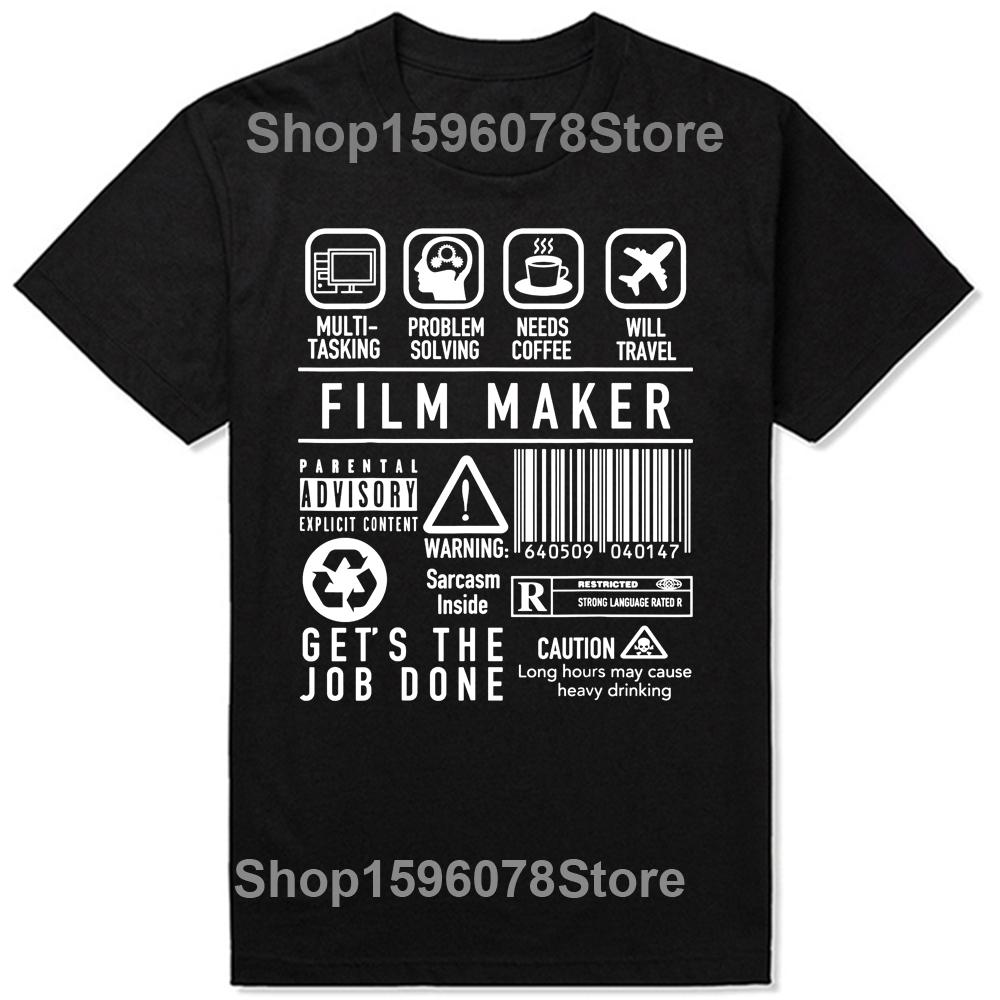 Funny Film Maker T Shirts Graphic Cotton Streetwear Short Sleeve Birthday Gifts Movie Director Filming Filmmaker T-shirt Men