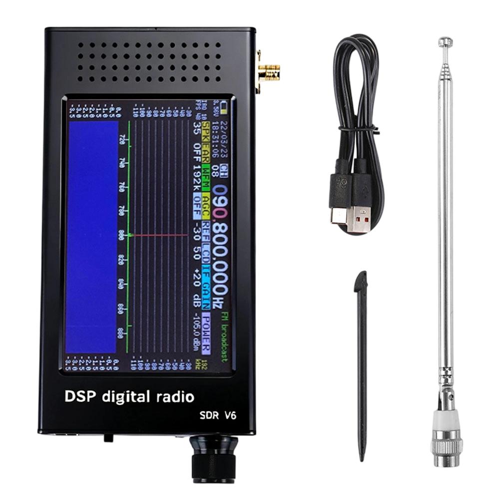 Portable Radio V6 with Firmware 110d Aluminum Alloy Housing 43 Inch IPS Touchscreen Full Band Support 100kHz 149MHz