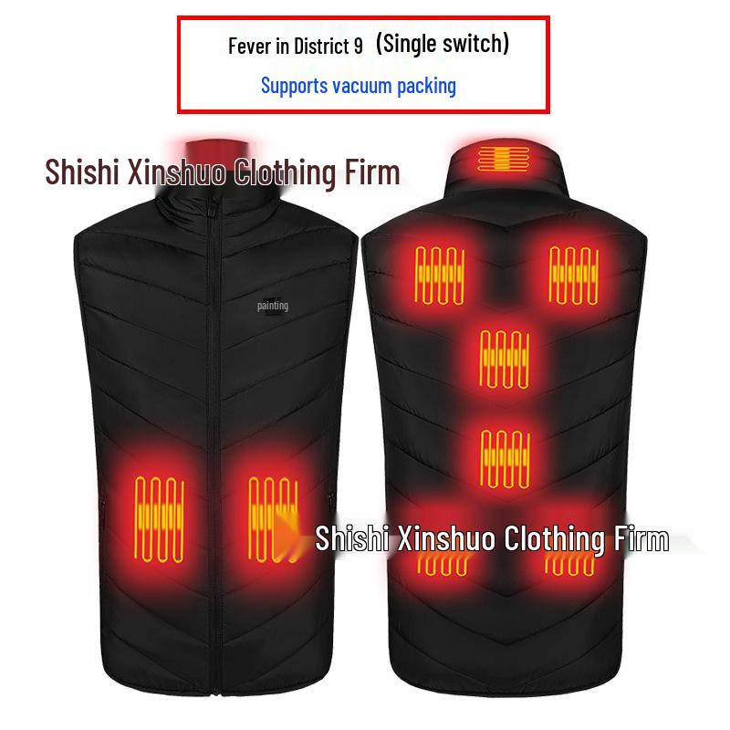 Men's Dual Control USB Heated Vest - 11 Zone, 3 Temperature Settings for Winter